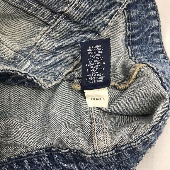 Amethyst Jeans Denim Vest Embellished Button Front Blue Distressed Lace Size Xl‎ - Picture 8 of 8